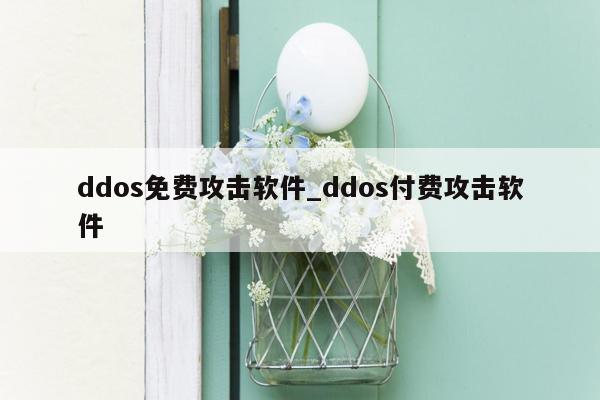 ddos免费攻击软件_ddos付费攻击软件