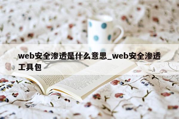 web安全渗透是什么意思_web安全渗透工具包