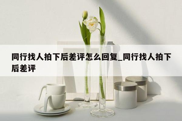 同行找人拍下后差评怎么回复_同行找人拍下后差评