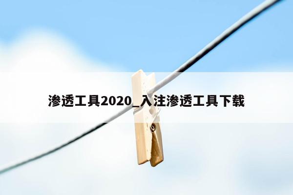渗透工具2020_入注渗透工具下载